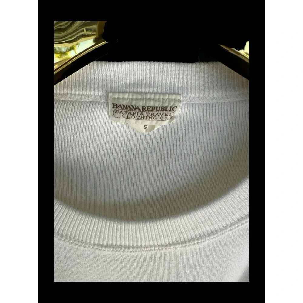 True‎ Vintage Banana Republic Safari Pocket Sweatshirt Sz Small Oversized